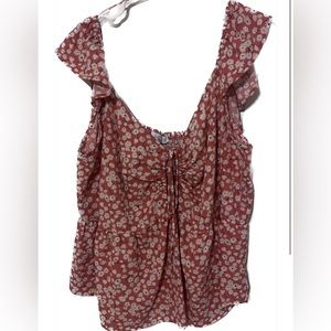 Peek a boo floral crop top